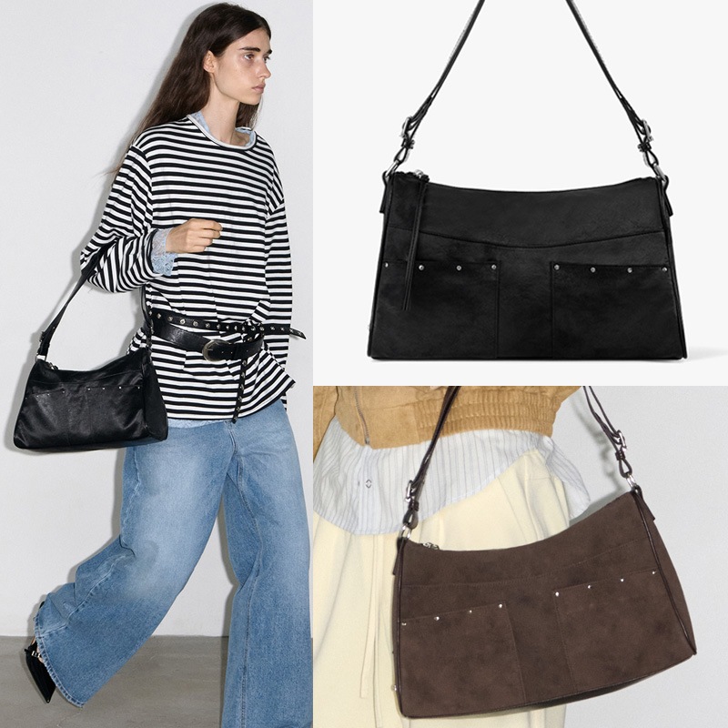BASH BAG - METAL BLACK / SUEDE BROWN