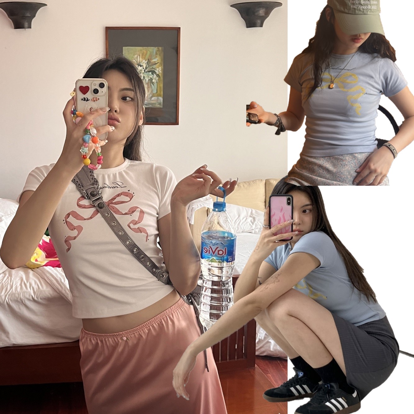 [韓国人気] Loulou Ribbon T-shirt [2色]