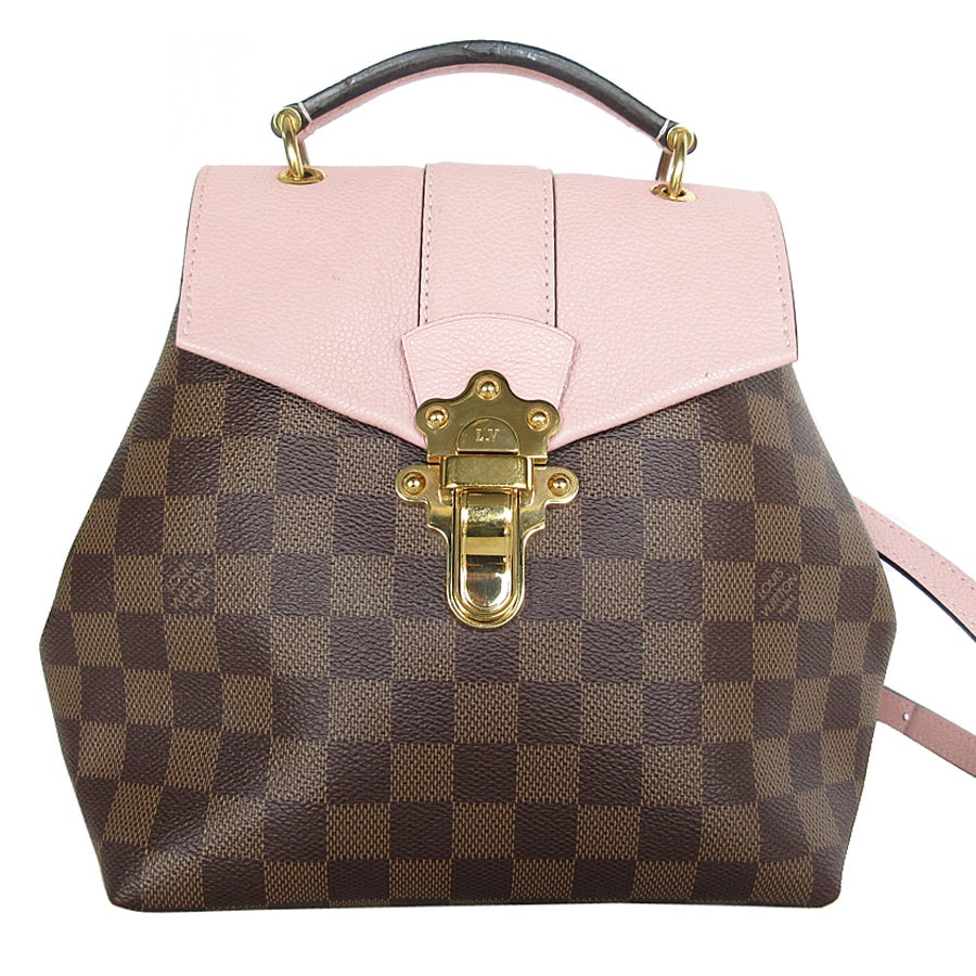 ルイ ヴィトン LOUIS VUITTON リュック ダミエ クラプトン ダミエキャンバス/レザー ブラウン/ピンク ゴールド レディース N42262 s0670g