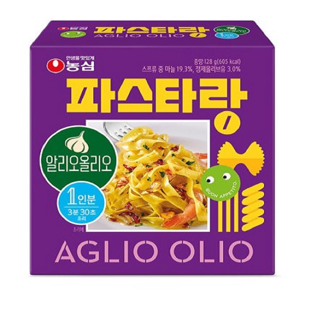 韓国-K MEAL-パスタとアーリオオーリオ 128g 6入 チキンスープ ホームパスタオイル 炒めにんにく風味おやつ 食事代わり-K FOOD渡韓ごっこ