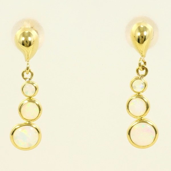 K18 18金 YG ピアス オパール ジュエリー 中古