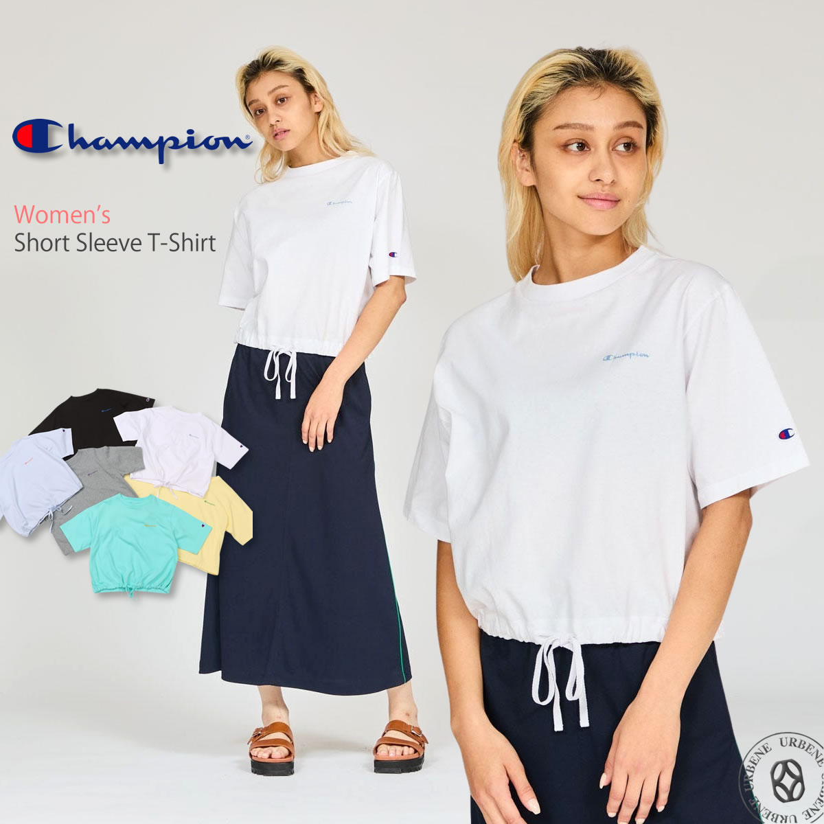 【 WOMENS 】レディース 半袖Tシャツ 接触冷感 ショートスリーブTシャツ ドローストリング ボックスシルエット 夏の快適ウェア
