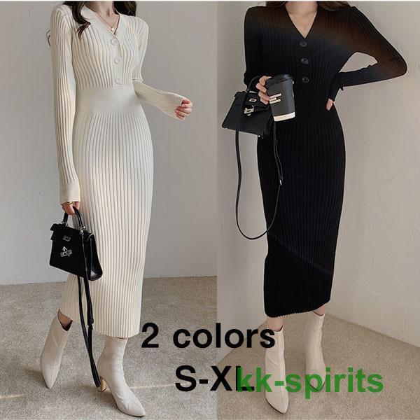 ニットワンピース レディース 40代 きれいめ おしゃれ ロング 秋 冬 タイトニットワンピース 長袖 ニットセーター 30代 50代