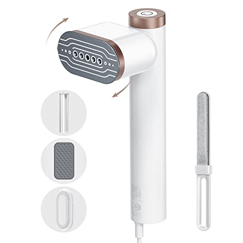 衣類スチーマー スチームアイロン ハンガーにかけたまま 立ち上がり15秒 ハンディーアイロン パワフル連続スチーム機能 2段階スチーム プレス 水漏れ防止 軽量 アイロンパット付き 2WAY