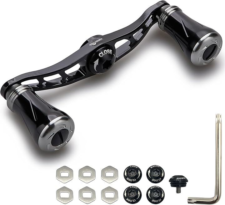 88mm リール ハンドル 19mm ノブ搭載 シマノ SHIMANO ダイワ DAIWA アブ Abu 通用 ベイトリール Arch Pillar 919( ブラック＆ガンメタル)
