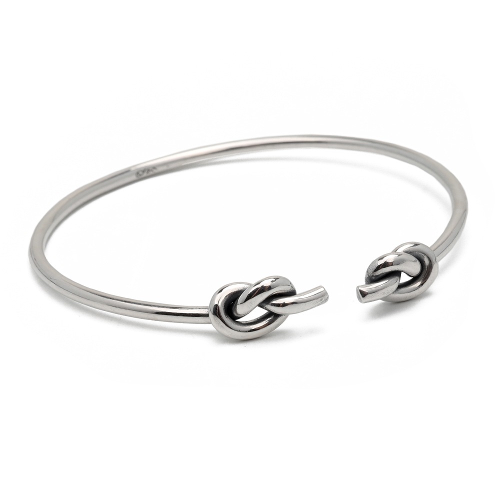 925 細身 ノットバングル [cb026]