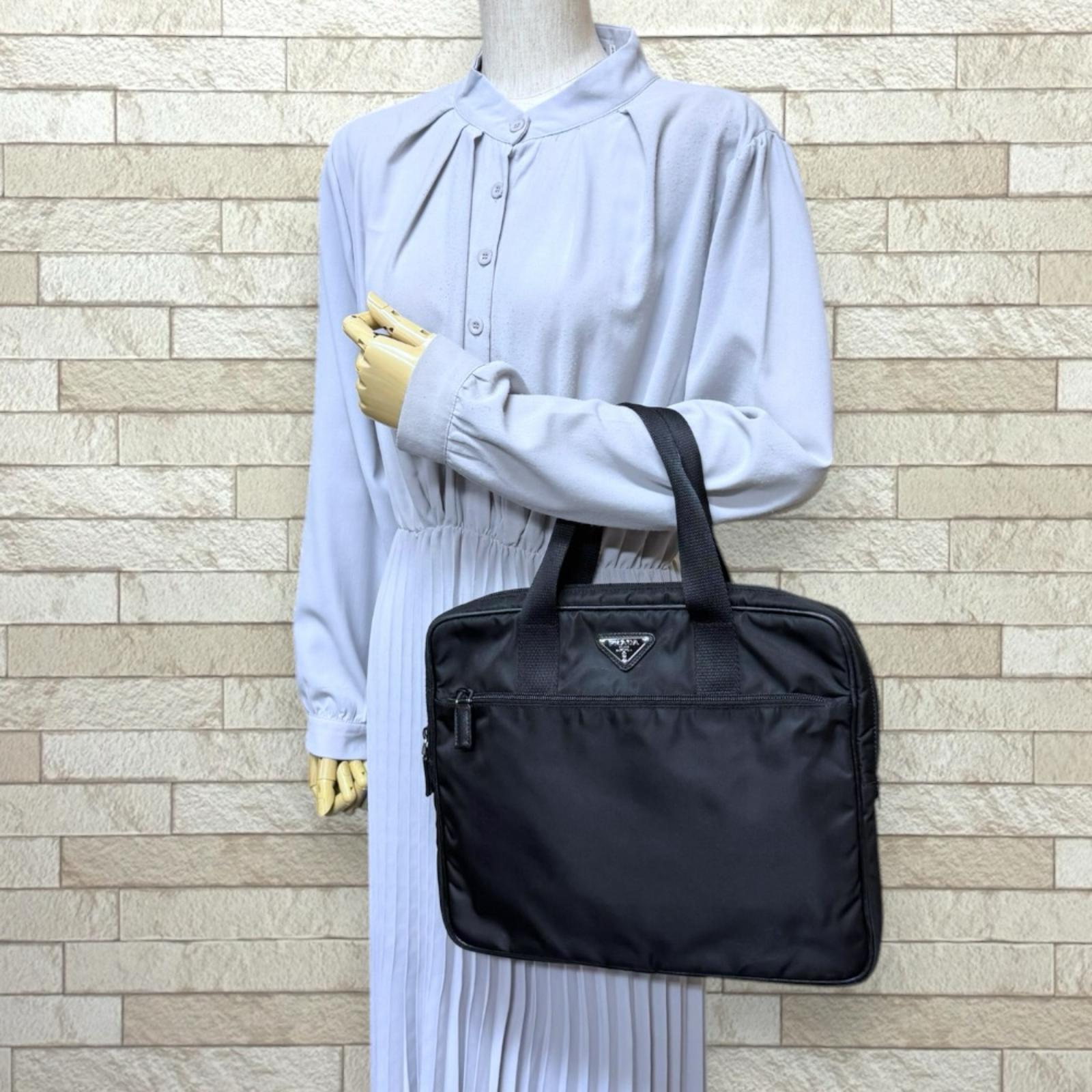 プラダ ビジネスバッグ ナイロン VA0609 ブラック PRADA 中古