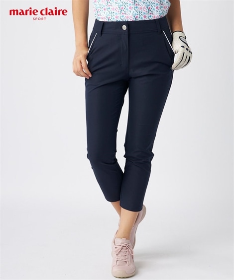 レディーススポーツウェア marie claire sport ロゴ刺しゅうストレッチ9分丈パンツ はっ水
