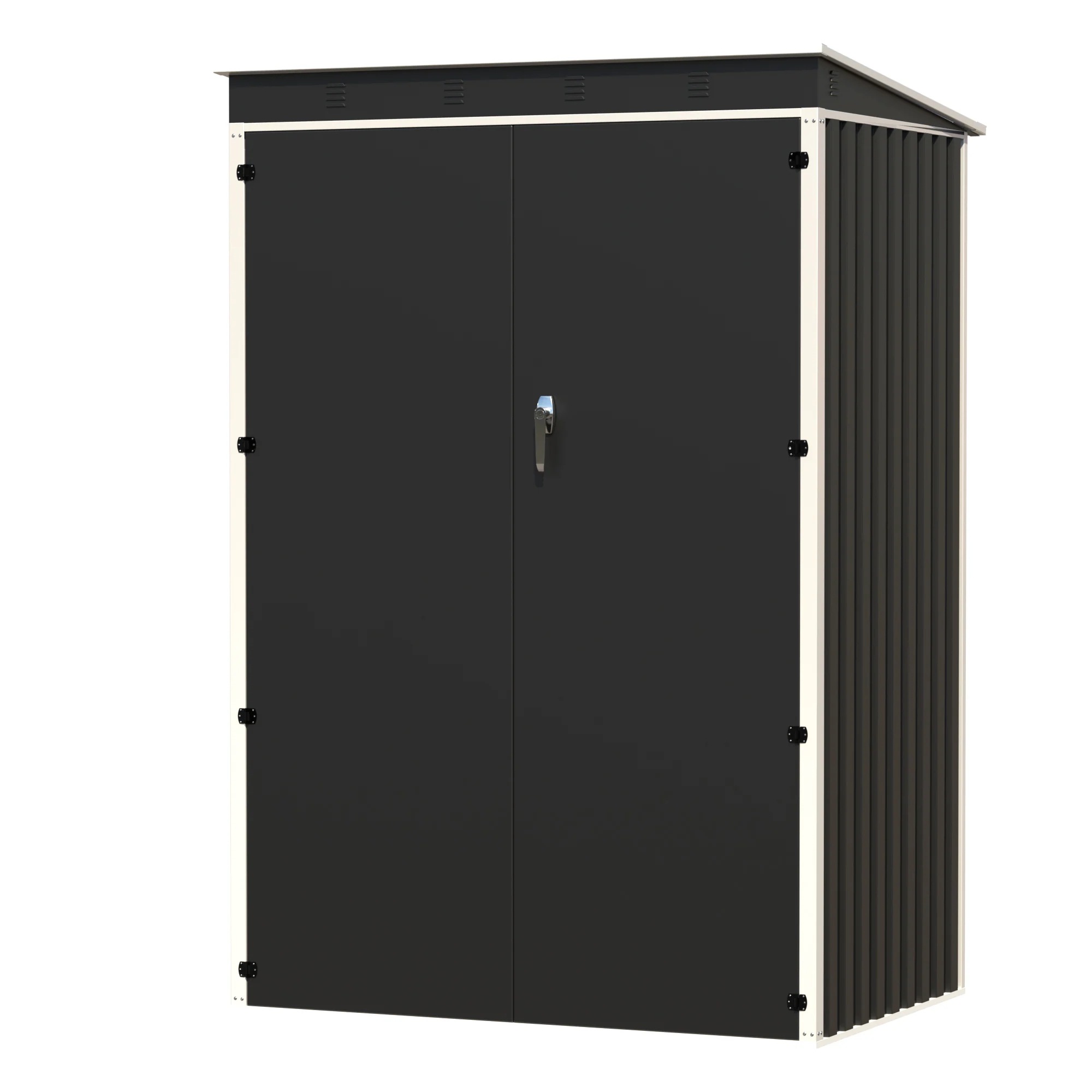 1679【2025年新仕様】物置 屋外 スチール 倉庫 戸外収納庫 幅120*奥行き90*高185 物置き おしゃれ 大型 収納庫 屋外物置 防さび ベランダ 防水 ドア スチール物置 屋外収納 ガー