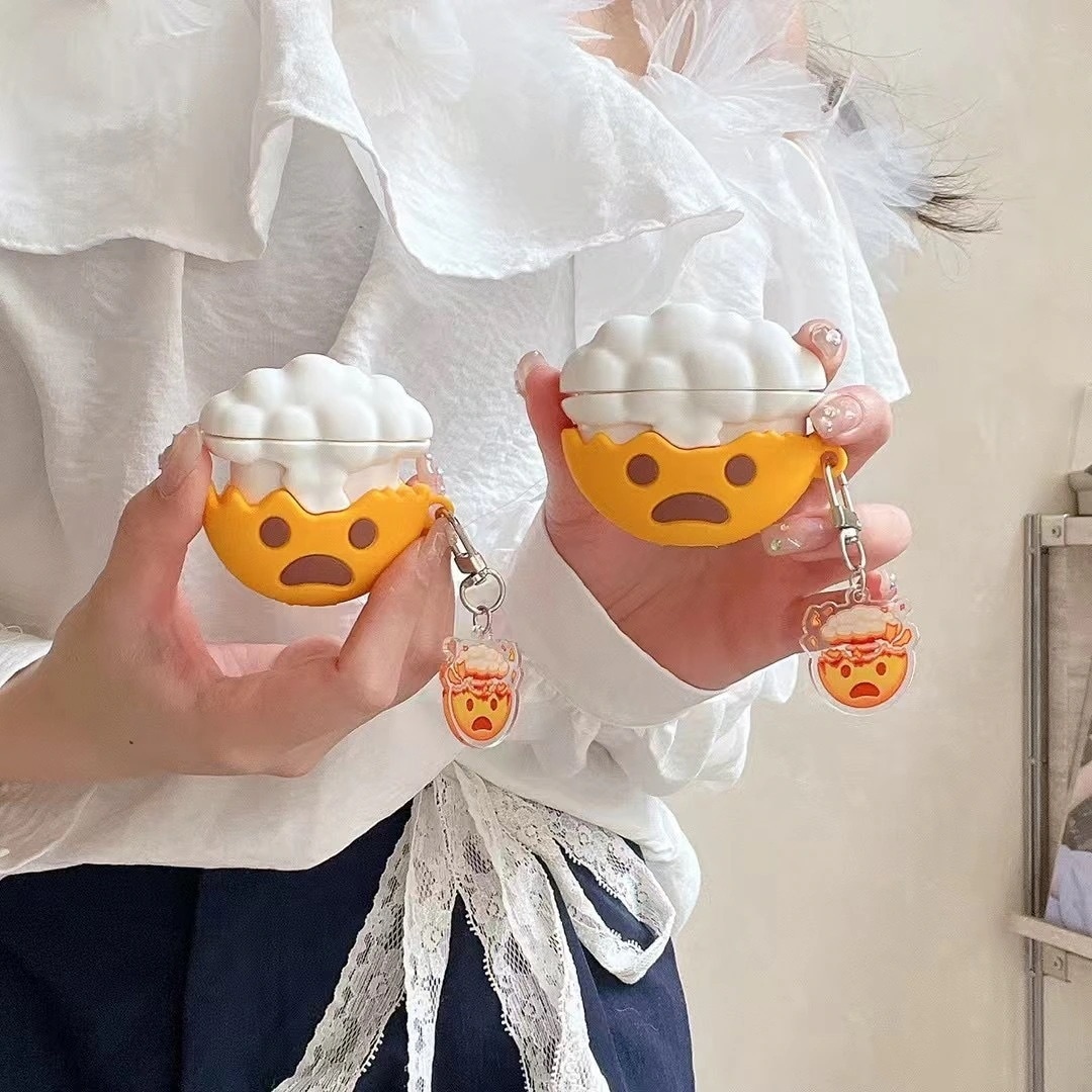 【20点セット】【送料無料】創意爆発ヘッドairpods proアップルBluetoothイヤホンケース234世代カートゥーン保護カバーの適用を怪しむ