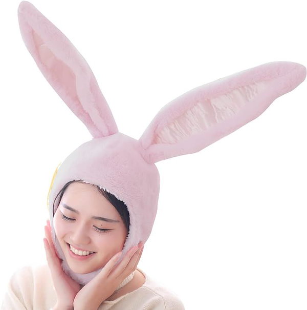 ウサギ耳付きヘアバンド ピンク （ウサギ耳【ピンク