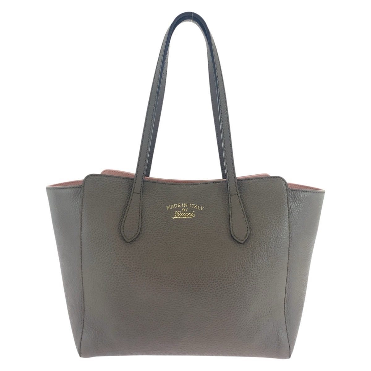 美品 スウィング ブラウン グレージュ ピンク レザー 354408 トートバッグ ショルダーバッグ レディース 503213