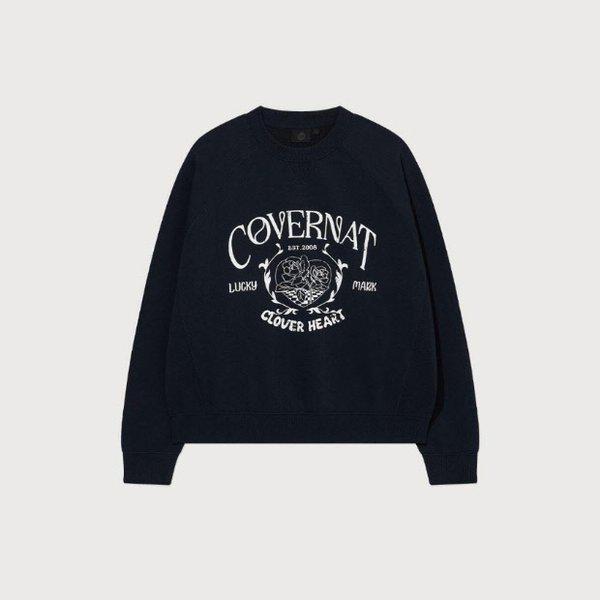 M 長袖Tシャツ CQK CO2501CR74-NA ウーマン ビンテージ グラフィック スウェットシャツ Navy