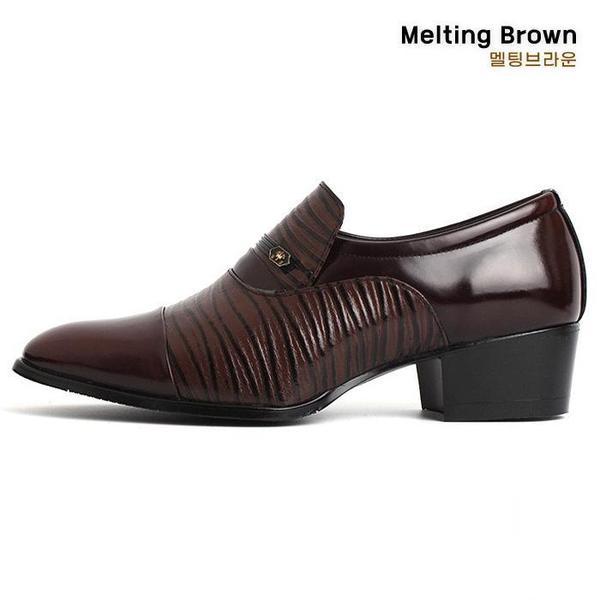 男性牛革靴身長アップのフォーマルシューズ D20