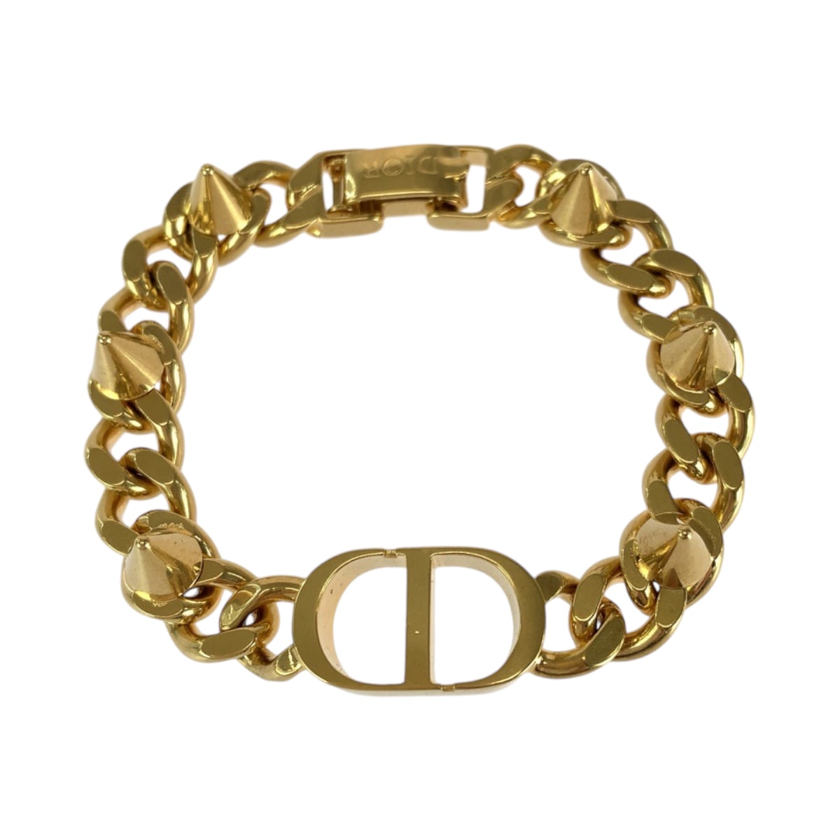 美品 30モンテーニュ CDロゴ ゴールド メッキ ブレスレット レディース 504665