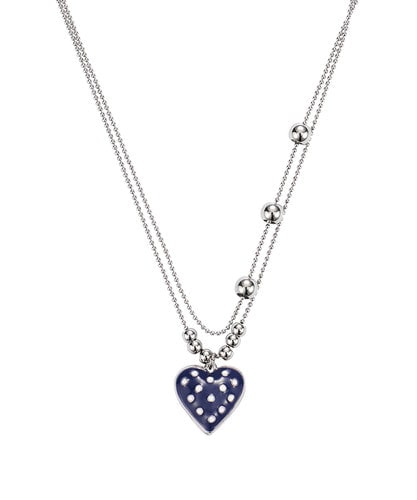 NFF dot heart necklace navy ドットハートネックレス ネイビー 韓国アクセサリー 正規品 ネックレス