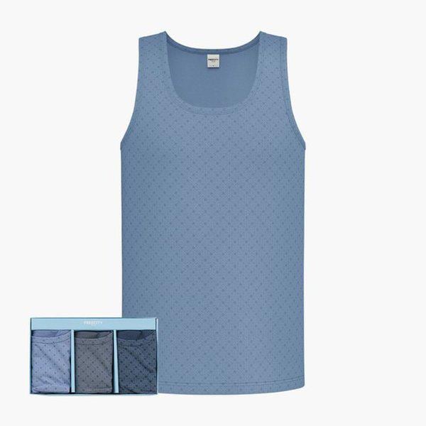 メンズ ピュアコットン カラー ノースリーブ ランニング シャツ 3枚セット MCF2310