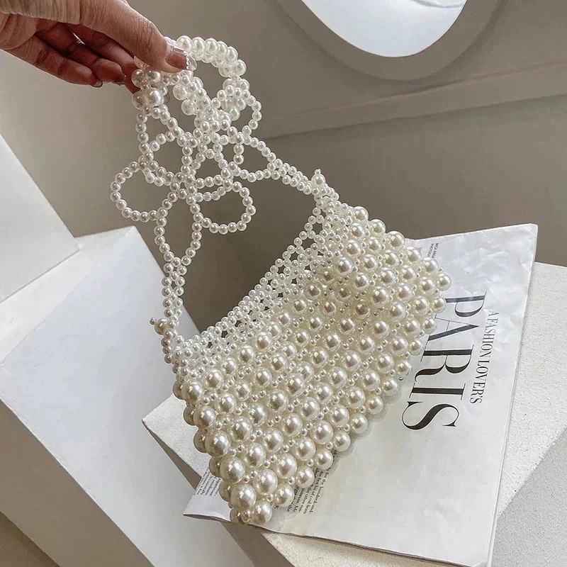 パールショルダーバッグ新宴会レトロハンドバッグ韓版ビーズ刺繍クラッチファッションフラワー女性バッグバッグショルダーバッグ
