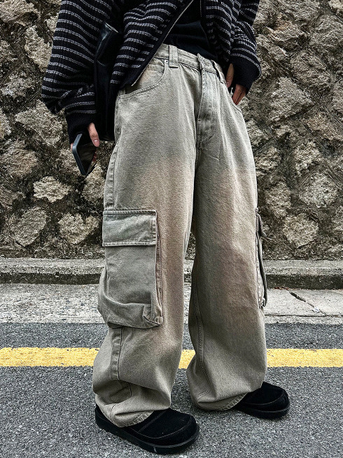 [COSYHARU公式]millat wide vintage cargo denim pants