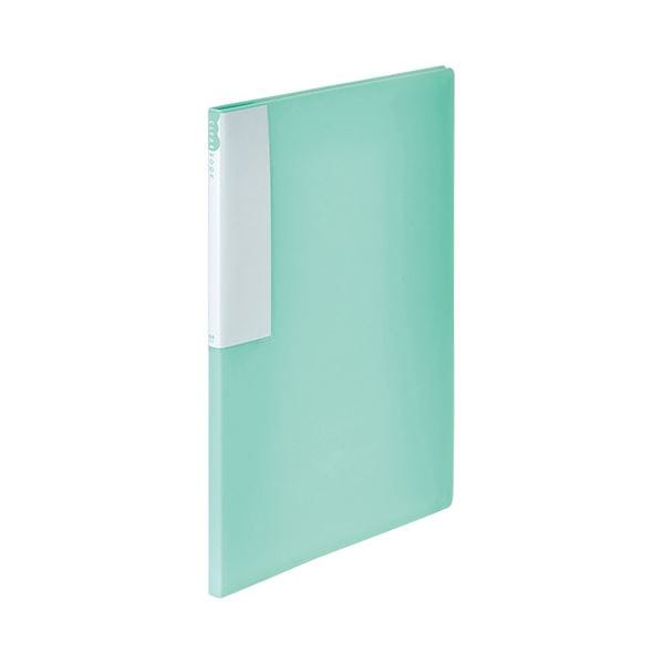 （まとめ） TANOSEEクリヤーブック（リサイクルPP） A4タテ 12ポケット 背幅10mm ミントグリーン 1セット（10冊） [x3セット]