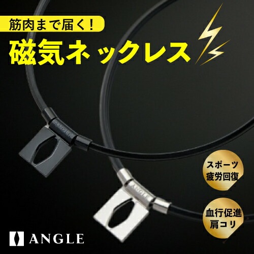 【正規品】ANGLE アングル 磁気ネックレス e.MODEL 01 eモデル ネックレス 磁力放射 メンズ レディース おしゃれ 45cm 50cm ゴルフ 野球 テニ
