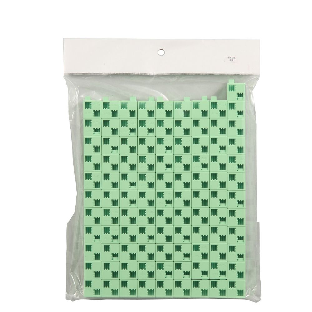 （まとめ買い）Artecブロック パーツ単品 基本四角 100P 薄緑 77852 [x3セット]