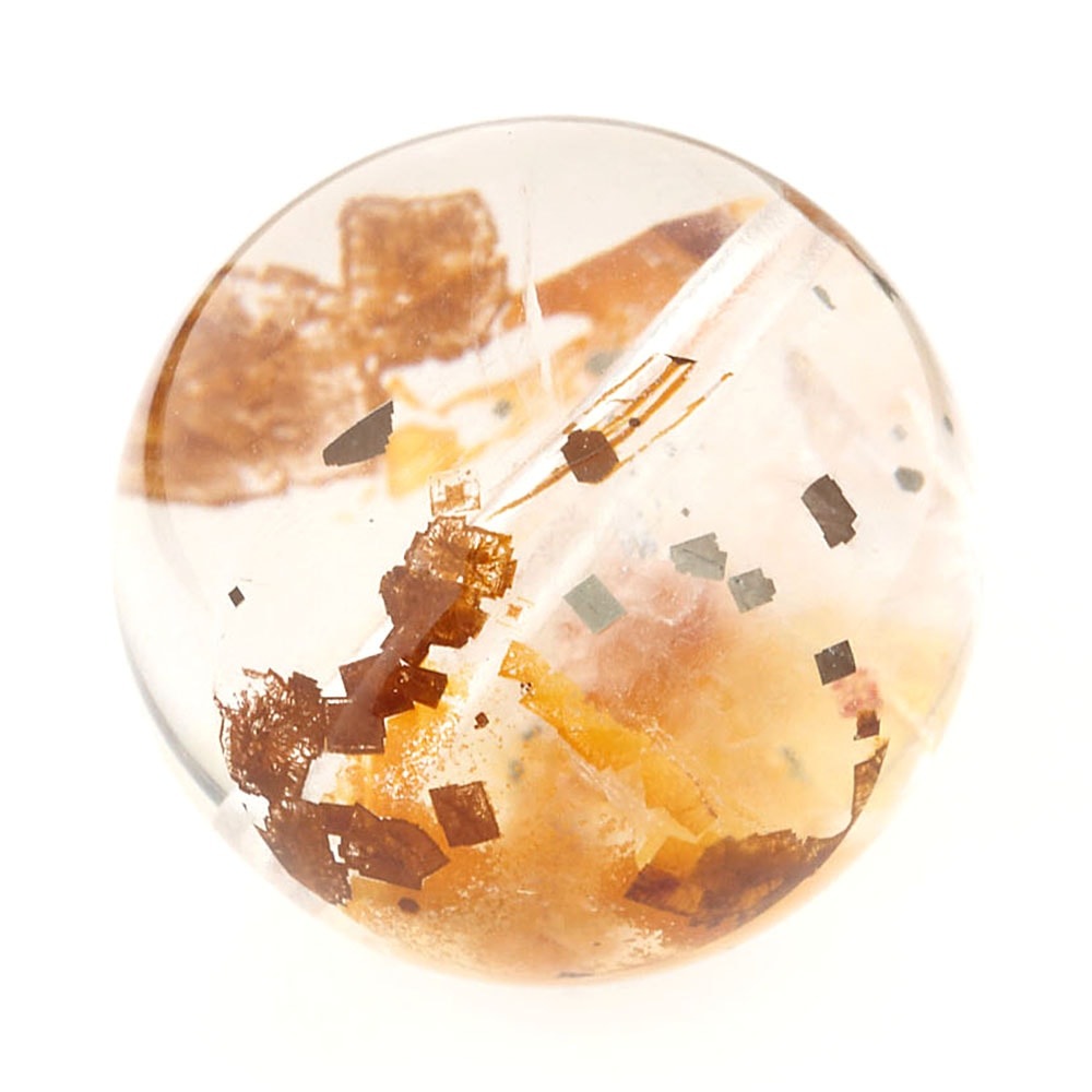 「1点もの 現品」 1粒売り 天然 オーラクォーツ ブラジル産 13mm パワーストーン バラ売り 天然石 パワーストーン ばら売り ビーズ 穴あき 1玉売り アクセサリー パー zz000123-c