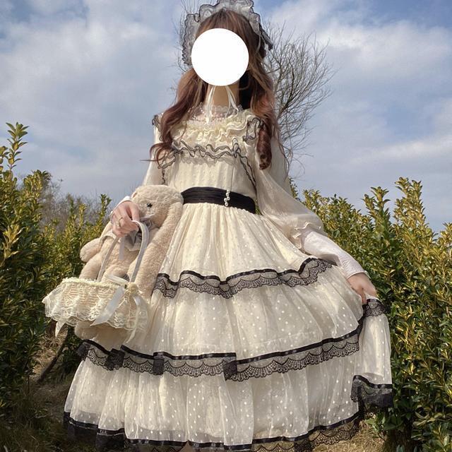 ワンピース脚魅せ ロリータ ハロウイン サスペンダードレス つり革 cosplay 洋服 ワンピース jsk 二次元 女日系 可愛い 韓国ファッション ロリータ 大人気ワンピースロリータドレス jsk