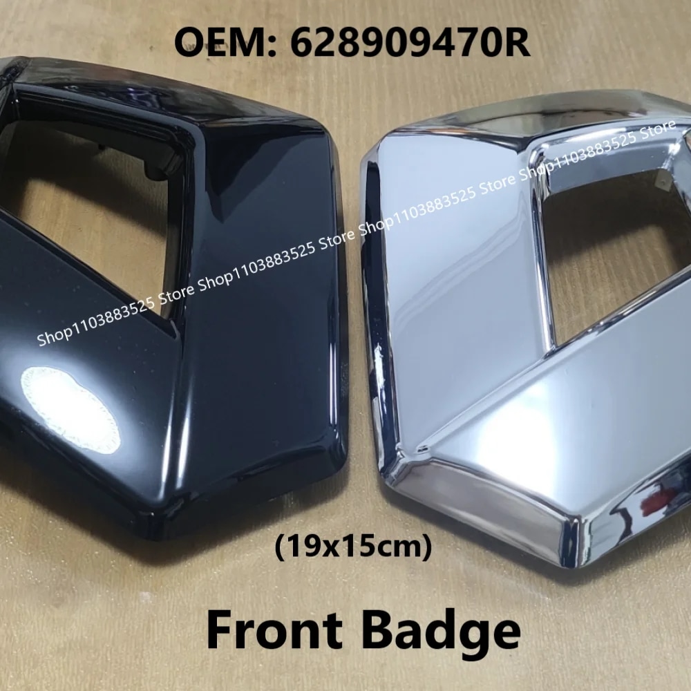 19x15cm 純正 628909470R ブラック/シルバー フロントエンブレム バッジ ルノー クリオ4 MK4 キャプチャー フルエンス メガーヌ バッジ アクセサリー 輸入品
