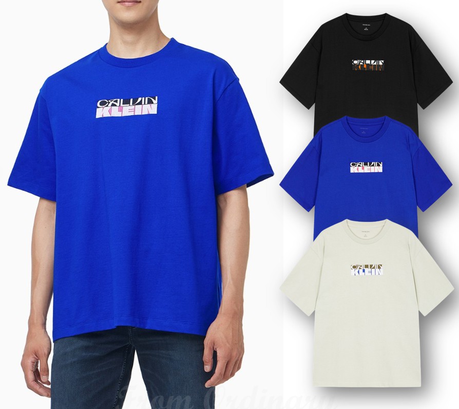 Mens Block Graphic Logo T-shirt (4RD808G)