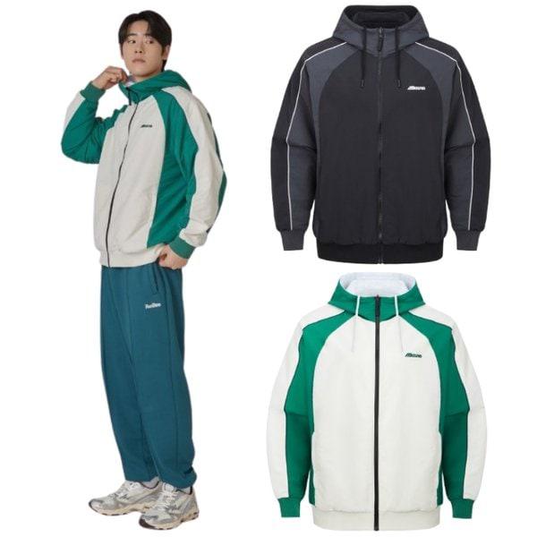 24AW 男女兼用 リバーシブル フード ジャケット 32YE455009 32YE455046 2C ウーブン素材 ニット素材 両面