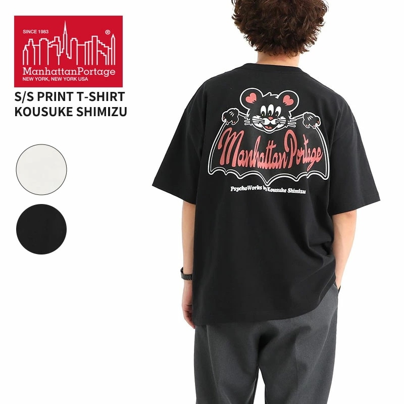 マンハッタン ポーテージ サイコワークスコラボ 半袖Tシャツ Manhattan Portage MP-PW002