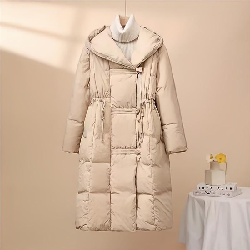 拡張レディースダウンジャケット大きいサイズルーズバージョンジャケットファッション気質を示す90%ホワイトダックダウン