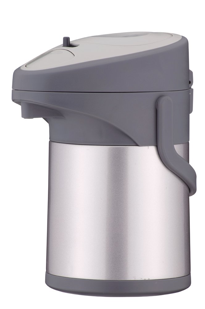 パール金属 ポット エアーポット 2.5L ダブル ステンレス 保温 保冷 卓上 広口 アップ形状 メタルシルバー ホッとタイム H-6338