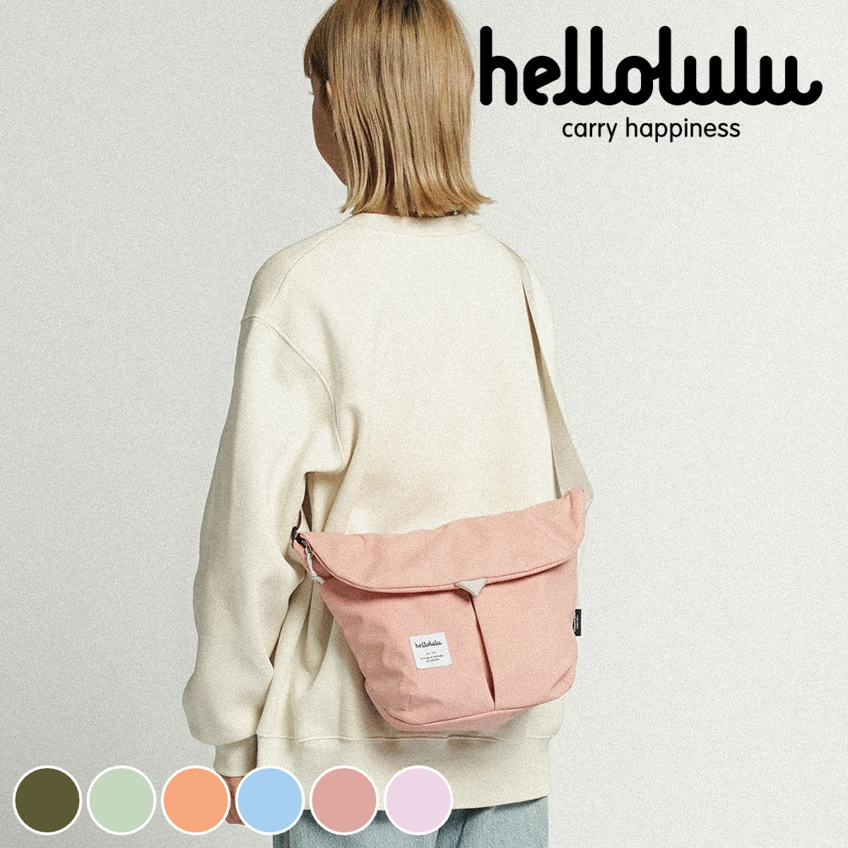 ショルダーバッグ hellolulu カセン KASEN ハロルル バッグ レディース メンズ ミニショルダー クロスボディ 軽い 撥水 斜め掛け クロスバッグ ポシェット ファスナー