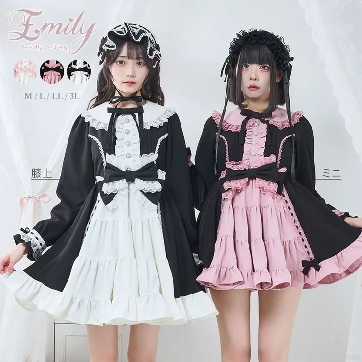 プリンセスティアードはしごレースフリルワンピース 量産型 地雷系 夢展望 DearMyLove（ディアマイラブ）
