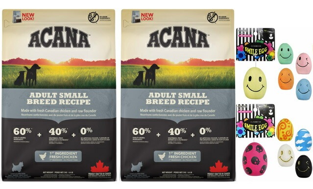【正規品】アカナ アダルトスモールブリードレシピ 2kg 2個セット【スマイルエッグ付】 7,749円