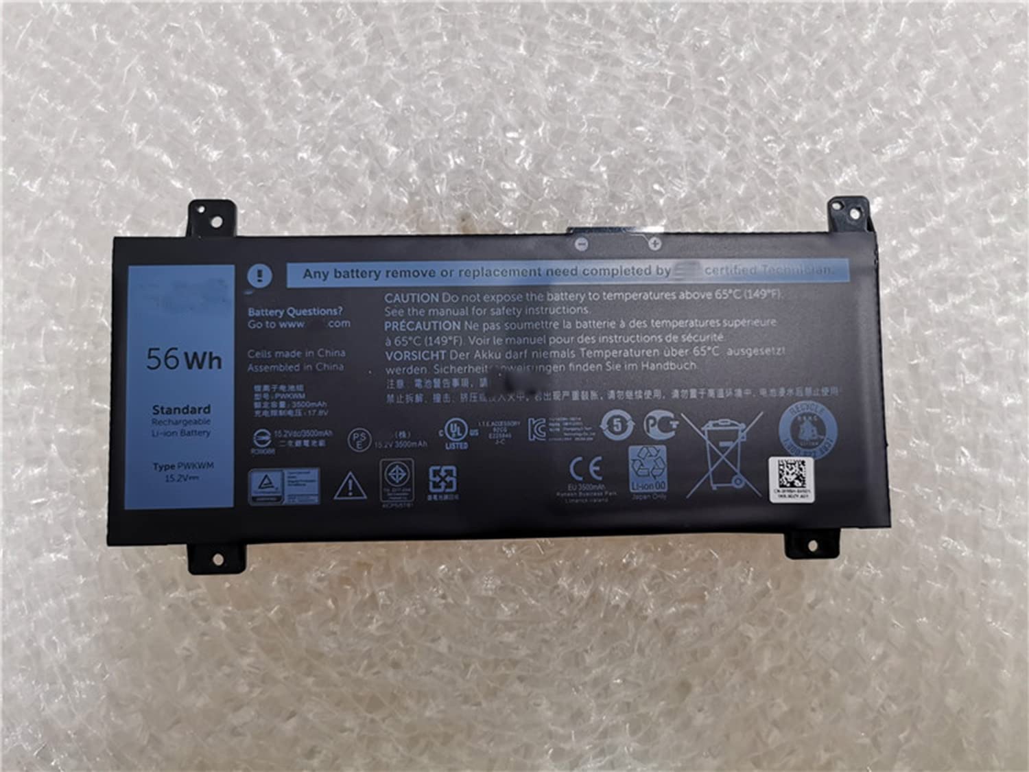 PWKWM 電池・DELLノートパソコン互換 56Wh 14-7466 7467 7000 P78G PWKWM 交換用のバッテリー dc909-A802ノートパソコンバッテリー