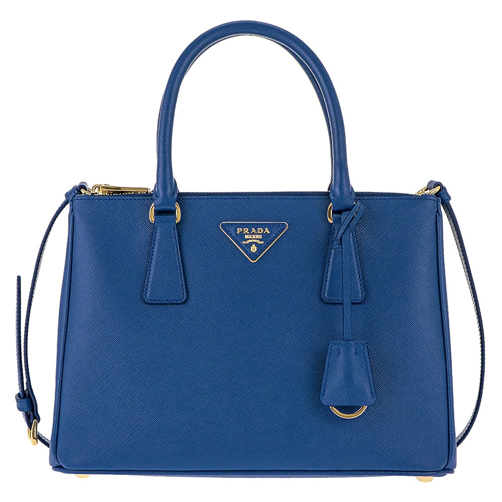 PRADA 1BA863-S/LU/AZZURRO プラダ　2WAYバッグ レザー アズーロ/ゴールド