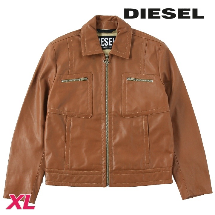 レザージャケット メンズ L-CALE 牛革 本革 オーバルDジッププル die-m-o-f8-03h