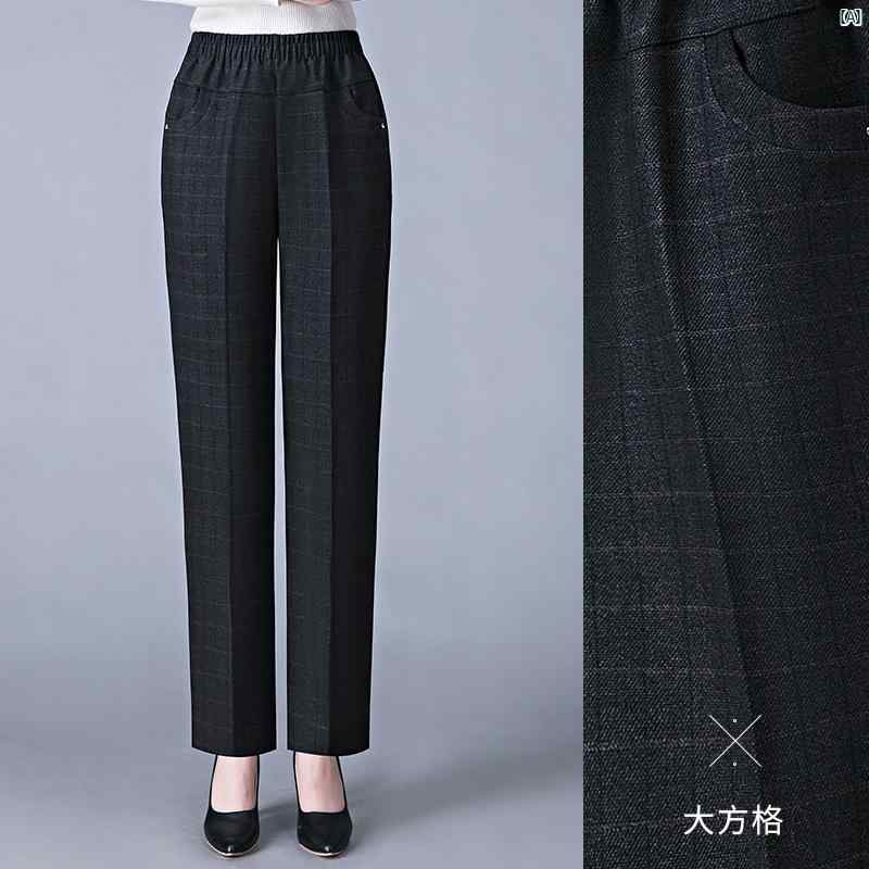 レディース ファッション おしゃれ 春夏 秋　冬 大人 上品 高級 マダム プレゼント 敬老日　おばあちゃん パンツ 秋冬 ベルベット ズボン歳高 ストレート レッグ ハイウエスト ズボン 厚手