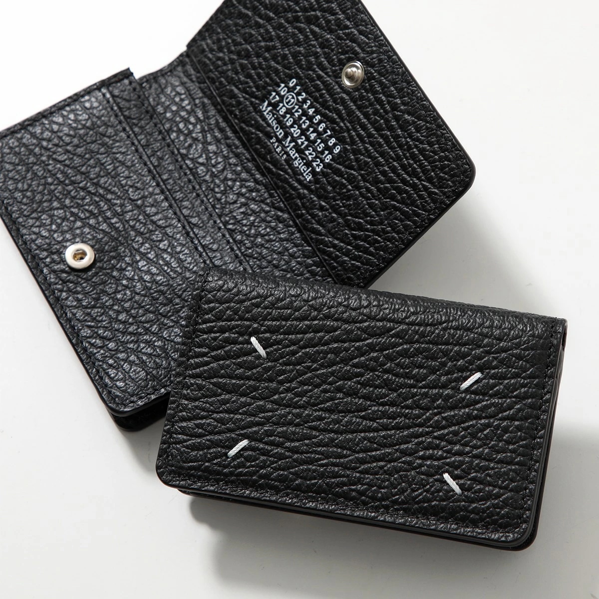 MAISON MARGIELA メゾンマルジェラ 11 カードケース SA3VX0008 P4455 メンズ レザー 名刺入れ パスケース T8013/ブラック SA3VX0008P4455T8013