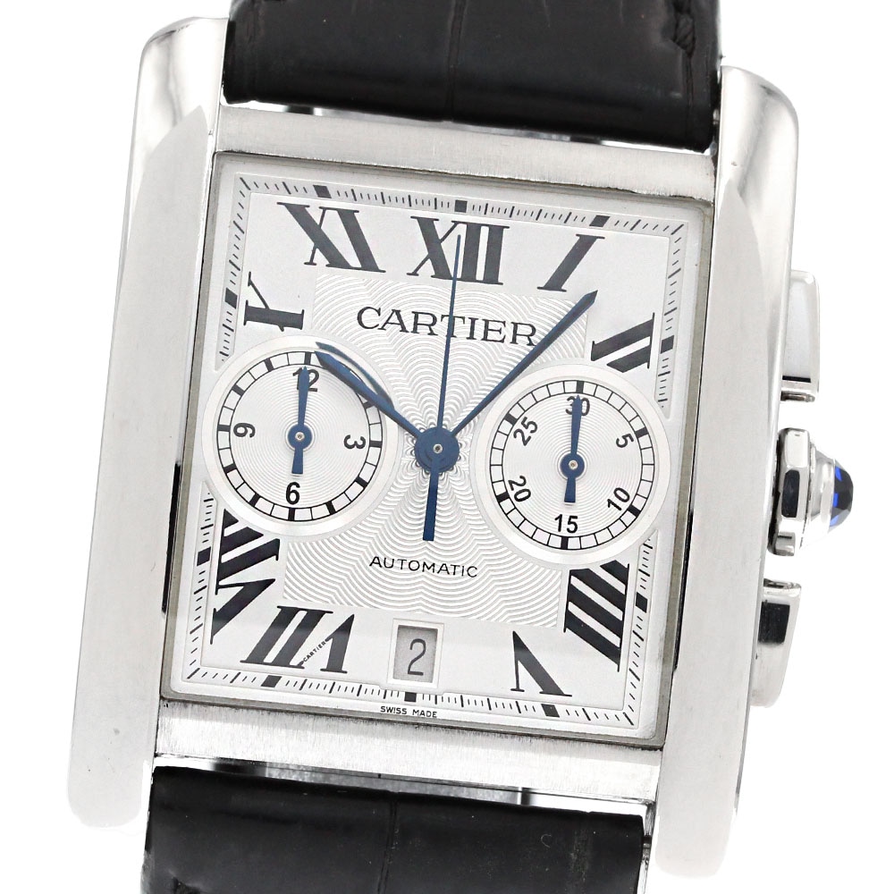 ベルト訳あり カルティエ CARTIER W5330007 タンクMC クロノグラフ 自動巻き メンズ _845637【中古】