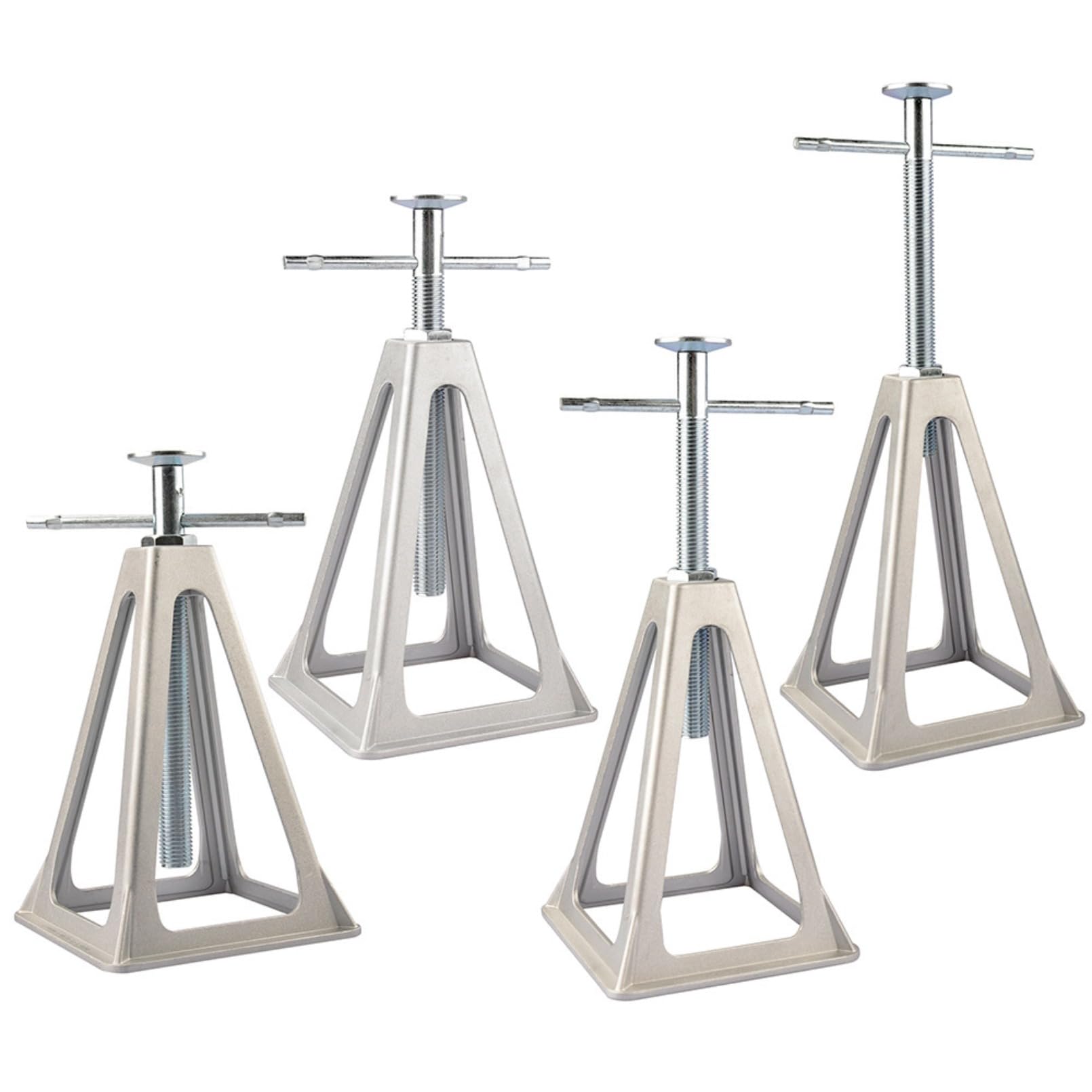 スタビライザー ジャック 4 パック RV トレーラー キャンピングカー用 アルミニウム ジャック スタンド シングルサポート RV ジャッキの安定したハンドパーキングフットサポート構造 最大 600