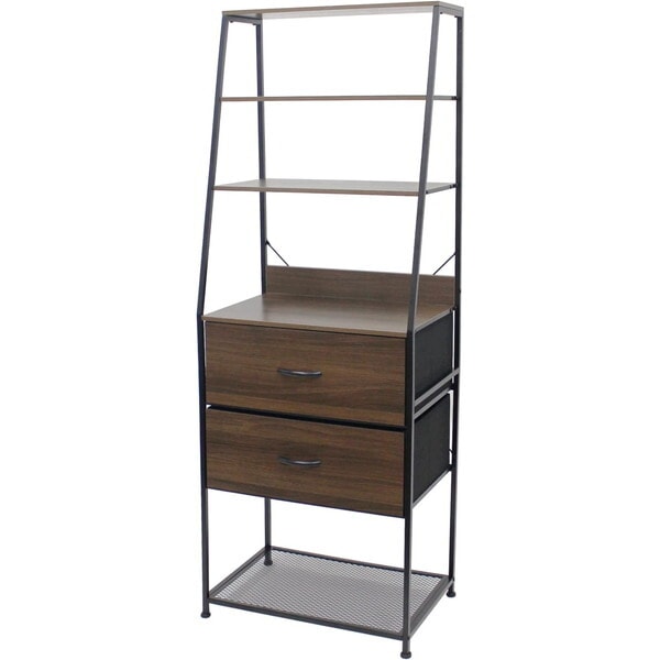 ビーカム LSC-337 梯子形状のオープン収納ラック 2段 メーカー直送