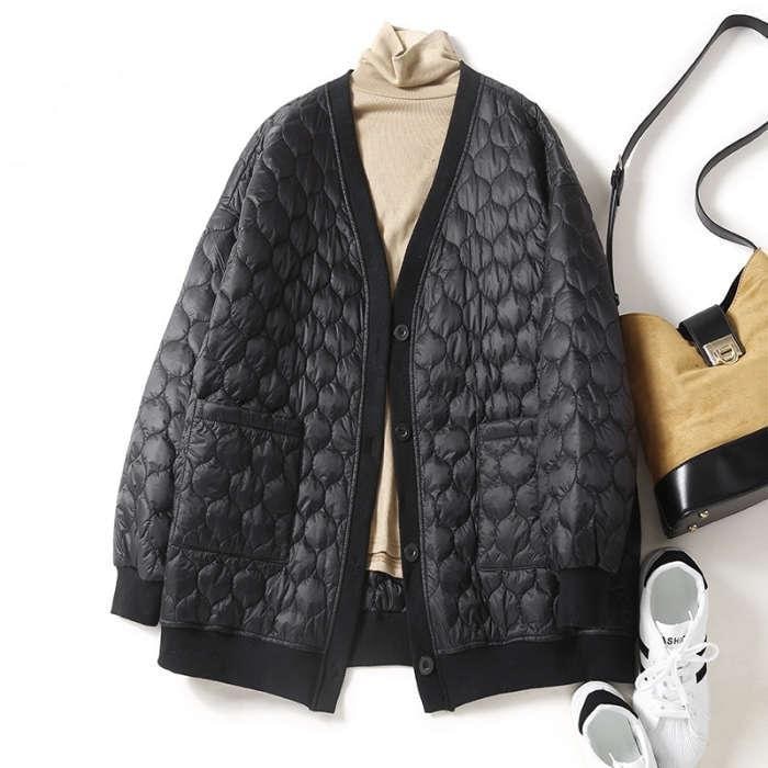 アウターその他 アウター羽織り カーディガン レディース 軽い ブルゾン 防寒 中綿入り スタジャン 中綿 コート ポケット付き キルティング 中綿 長袖 アウター 秋冬 前開き