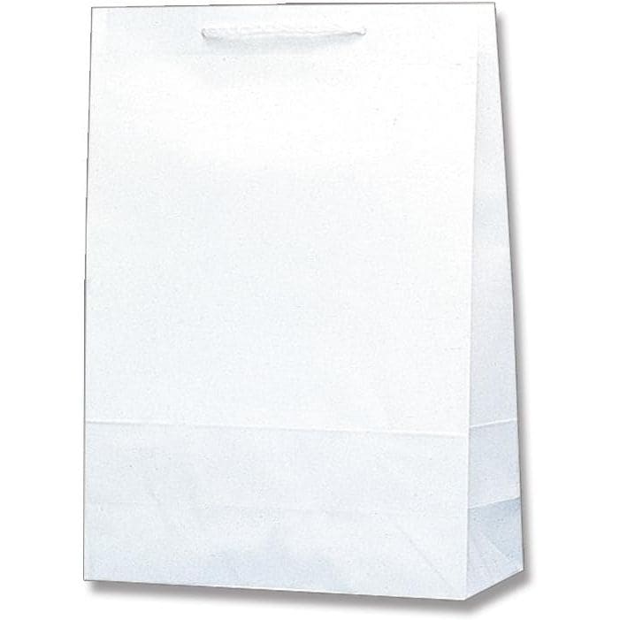 （まとめ買い）シモジマ HEIKO 手提げ紙袋 T型チャームバッグ 2才 白無地 50枚 幅320xマチ115x高450mm 003130600 [x3セット]
