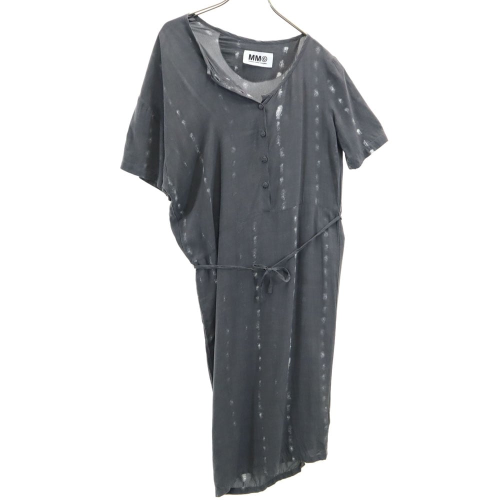 イタリア製 半袖 変形 ワンピース 36 チャコールグレー Maison Martin Margiela マルジェラ レディース