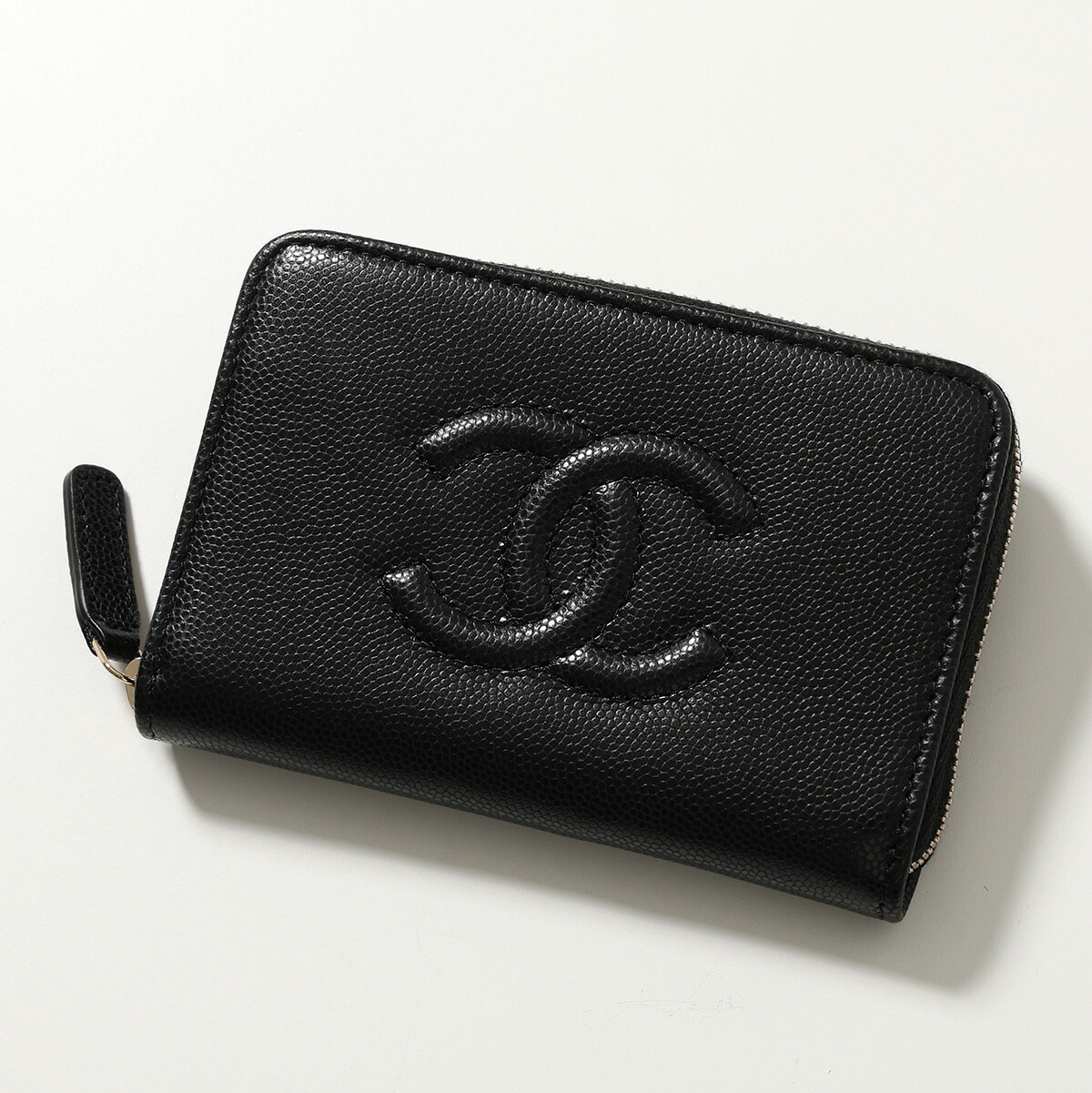 CHANEL シャネル コインケース ジップ コインパース AP4658 B20633 カーフスキン レザー カードケース ミニ財布 フラグメントケース 94305