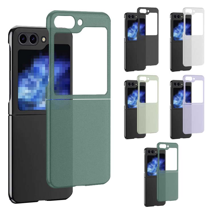 Galaxy Z Flip5 ケース 半透明 カバー 折りたたみ型 ハードカバー シンプル Samsung サムスン ギャラクシー Z フリップ5 アンドロイド おすすめ おしゃれ スマートフォン/ス